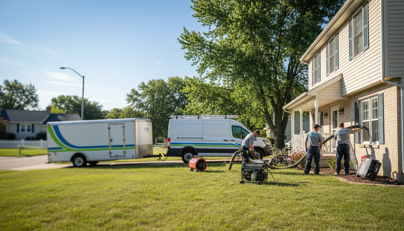Flooded Basement Restoration And Cleanup With Repair in Liverpool, IL near me